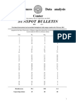 Sunspot Sunspot Bulletin Bulletin: Solar Influences Data Analysis Center