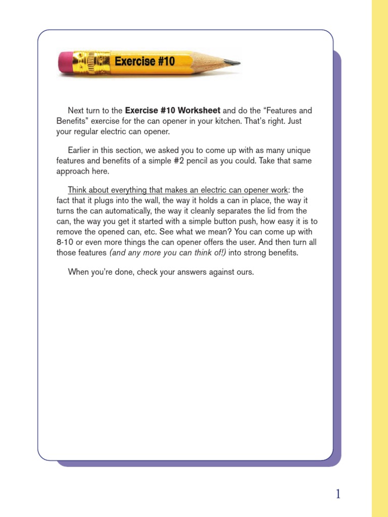 Prog Copywriting Exercise 10 | PDF | Knife | Cutting Tools