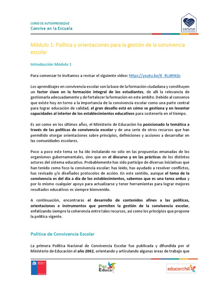 Conviven en La Escuela | PDF | Aprendizaje | Plan de estudios