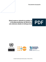 Salud Materno Infantil de Pueblos Indígenas y Afrodescendientes de América Latina. Una Relectura Desde El Enfoque de Derechos