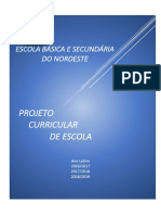 Projeto Curricular de Escola: Escola Básica E Secundária Do Nordeste