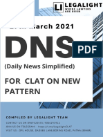 DNS For CLAT 2021 On New Pattern (27th March)