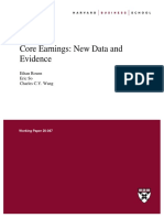 Core Earnings: New Data and Evidence: Ethan Rouen Eric So Charles C.Y. Wang