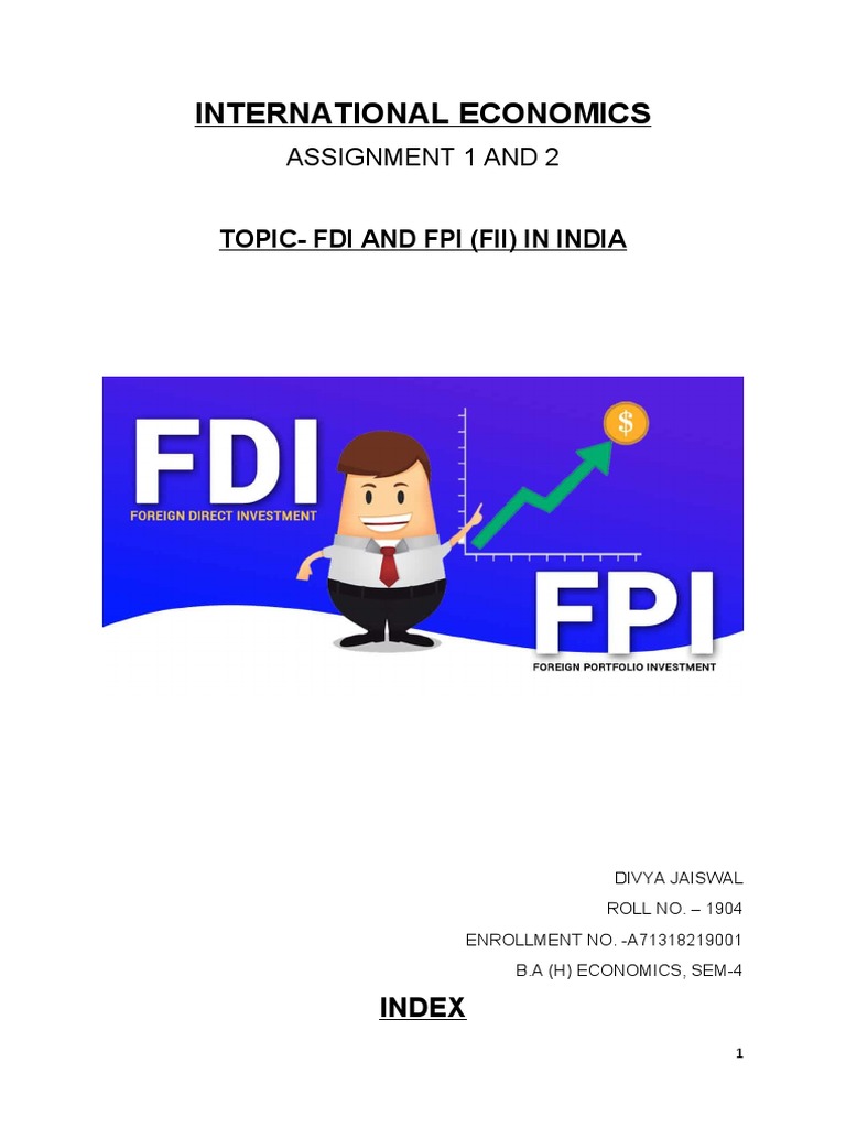 FDI and FPI Analysis in India | PDF | Foreign Direct Investment ...