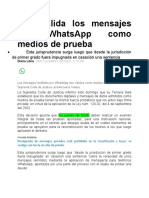 14 SCJ Valida Los Mensajes Por WhatsApp Como Medios de Prueba