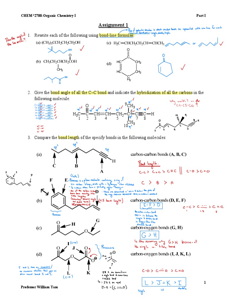 CHEM2700 Assignment 1-11th Ed | PDF | Chemical Bond | Chemical Substances