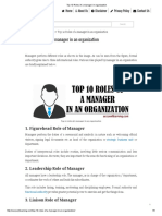 Top 10 Roles of A Manager in Organization