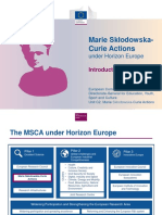 Msca Under Horizon Europe - Fullpresentation