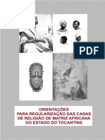 Orientação Para Regularização Das Casas de Religião de Matriz Africana de Tocantins