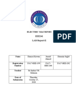 Electric Machines EEE241 LAB Report#2: Name Registration Number Teacher Date of Submission