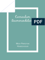 Curriculum Recommendations: Essy Erfection Omeschooler