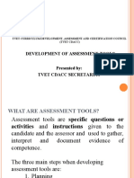 CONTENT - Designing and Developing Assessment Tools