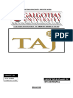 Case Study On Analysis of The Ordnary Heroes of The Taj: Galgotias University, Greater Noida