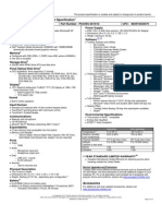 Satellite Pro C650 Detailed Product Specification: Genuine