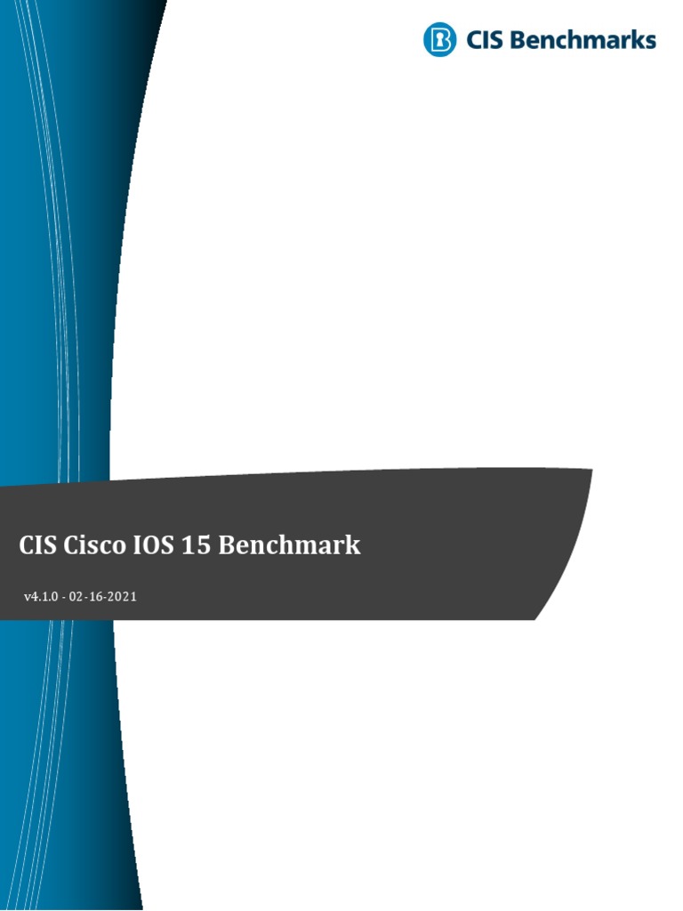 CIS Cisco IOS 15 Benchmark v4.1.0 | PDF | Radius | Ip Address