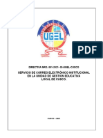 Directiva Nro. 01 2021 Correo Electrónico UGEL CUSCO FINAL 25 05 2021