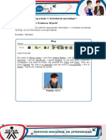 Learning Activity 1 / Actividad de Aprendizaje 1 Evidence: My Profile / Evidencia: Mi Perfil