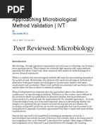 Approaching Microbiological Method Validation IVT