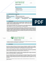 Programa Analitico - Procesos de Manufactura