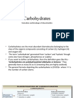 Carbohydrates: Formation and Breakage of Disaccharides
