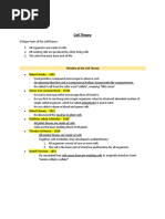 Cell Theory Timeline | PDF