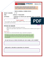 1ro D - ACT. AP. DE CIENCIA Y TECNOLOGÍA - MIÉRCOLES 08 DE SEPTIEMBRE - VIRGINIA - 2021.