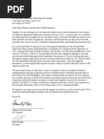 Letter From Electeds