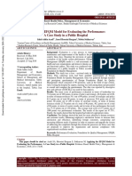 Applying The EFQM Model For Evaluating The Performance