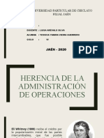 Herencia de La Administración de Operaciones