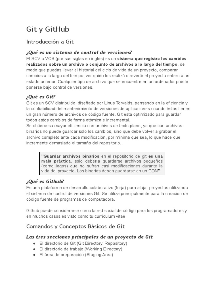Guía Completa sobre Git y GitHub | PDF | Archivo de computadora ...