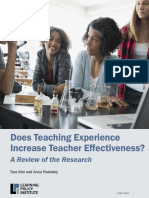 Teaching Experience Report June 2016