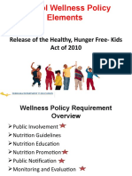 School Wellness Policy Elements: Release of The Healthy, Hunger Free-Kids Act of 2010