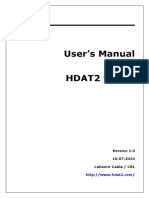 User's Manual HDAT2 v4.8.1: 16.07.2010 Lubomir Cabla / CBL