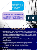 Unidad 8 Estándares de Las Operaciones Mineras A Cielo Abierto.