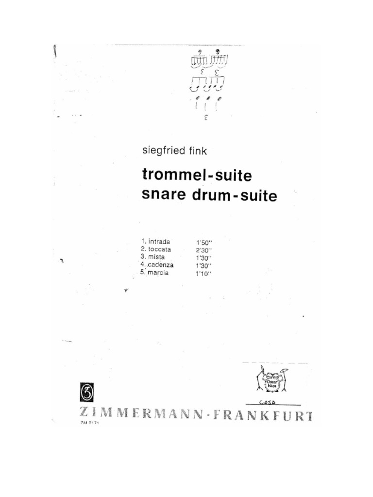 Trommel Suite Snare Drum Suite PDF
