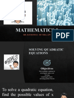 Week 3 - Solving Quadratic Equations