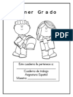 Cuadernillo de Trabajo Español Primer Grado