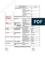 Component Assessments Score Cardiovascul AR Endurance: 3-Minute Step Test