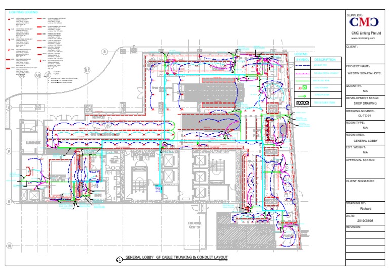 General Lobby Cable Trunking Layout | PDF | Building Technology ...