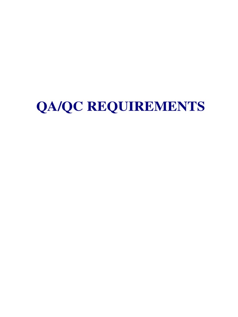 QA-QC - Requirements - Rev | PDF | Nondestructive Testing | Audit