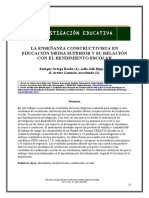 La Enseñanza Constructivista en Educación Media Superior Y Su Relación Con El Rendimiento Escolar