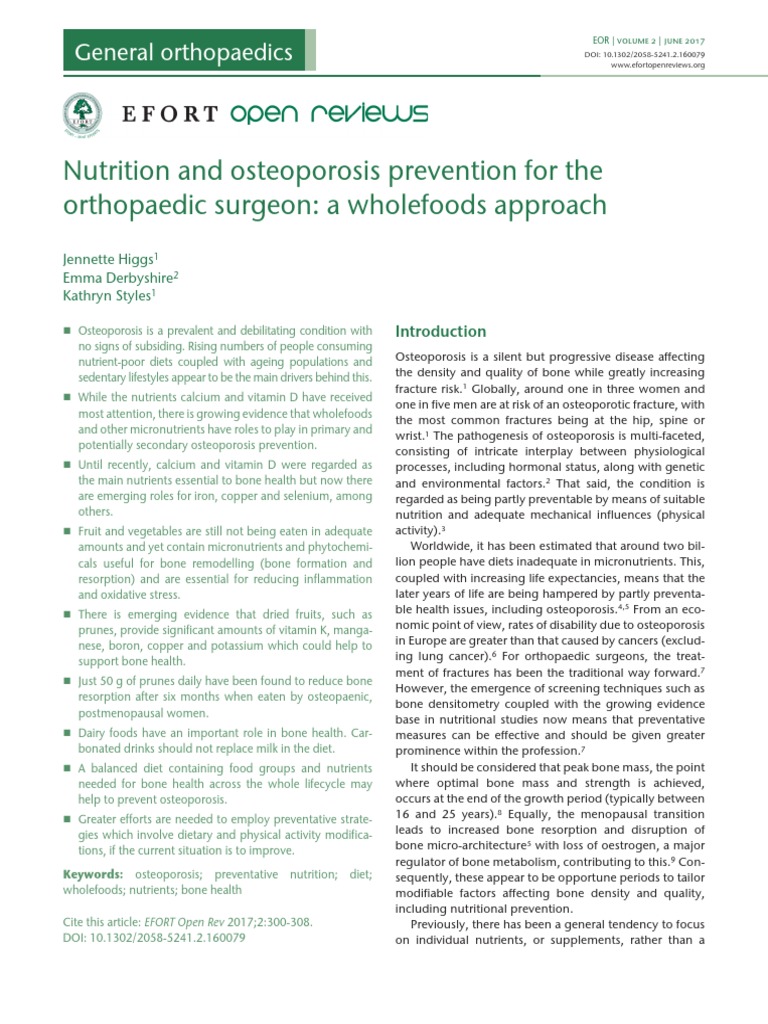Nutrition and Osteoporosis Prevention | PDF | Vitamin D | Osteoporosis