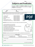 Indentifying Subjects and Predicates