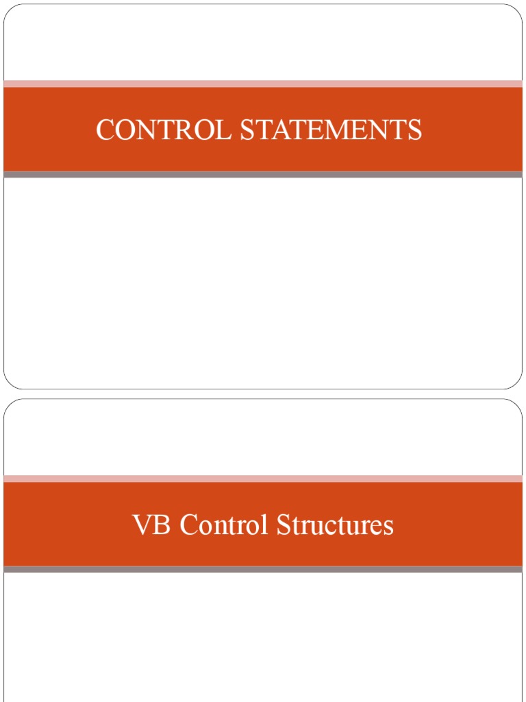 Lesson 4 - Program Control Structure | PDF | Control Flow | Software ...