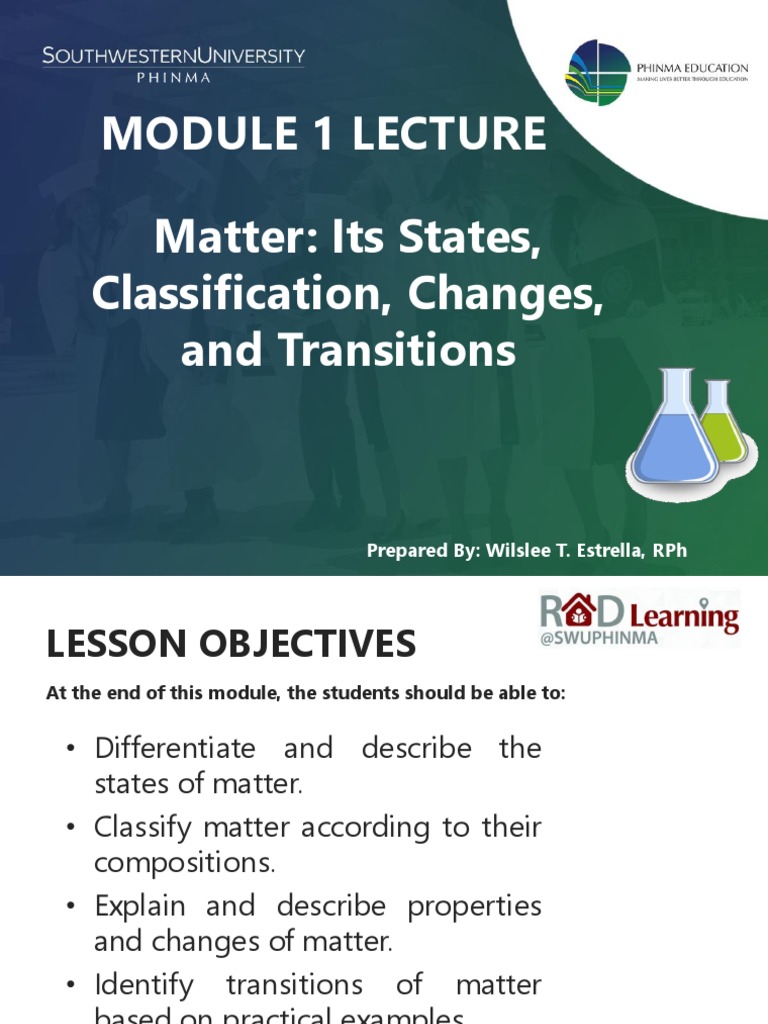 Matter - Its States, Classification, Changes, and Transitions | PDF ...