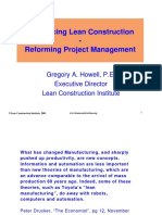 Introducing Lean Construction - Reforming Project Management
