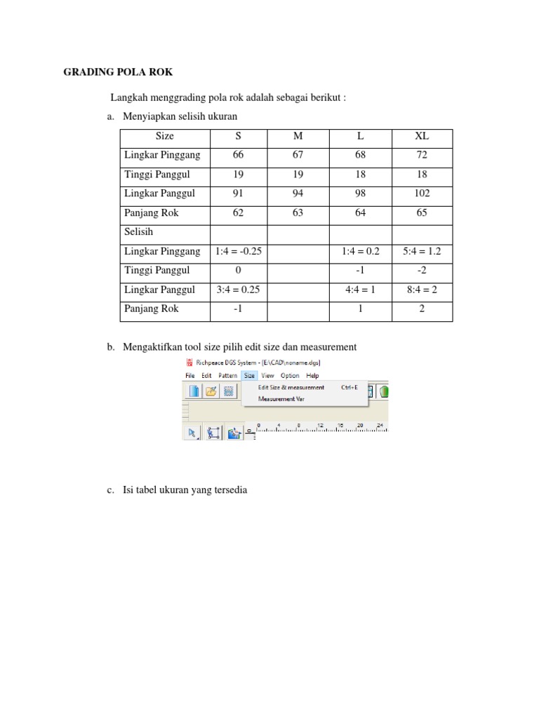 Grading Dan Marker Pola Rok | PDF | Metode & Bahan Ajar