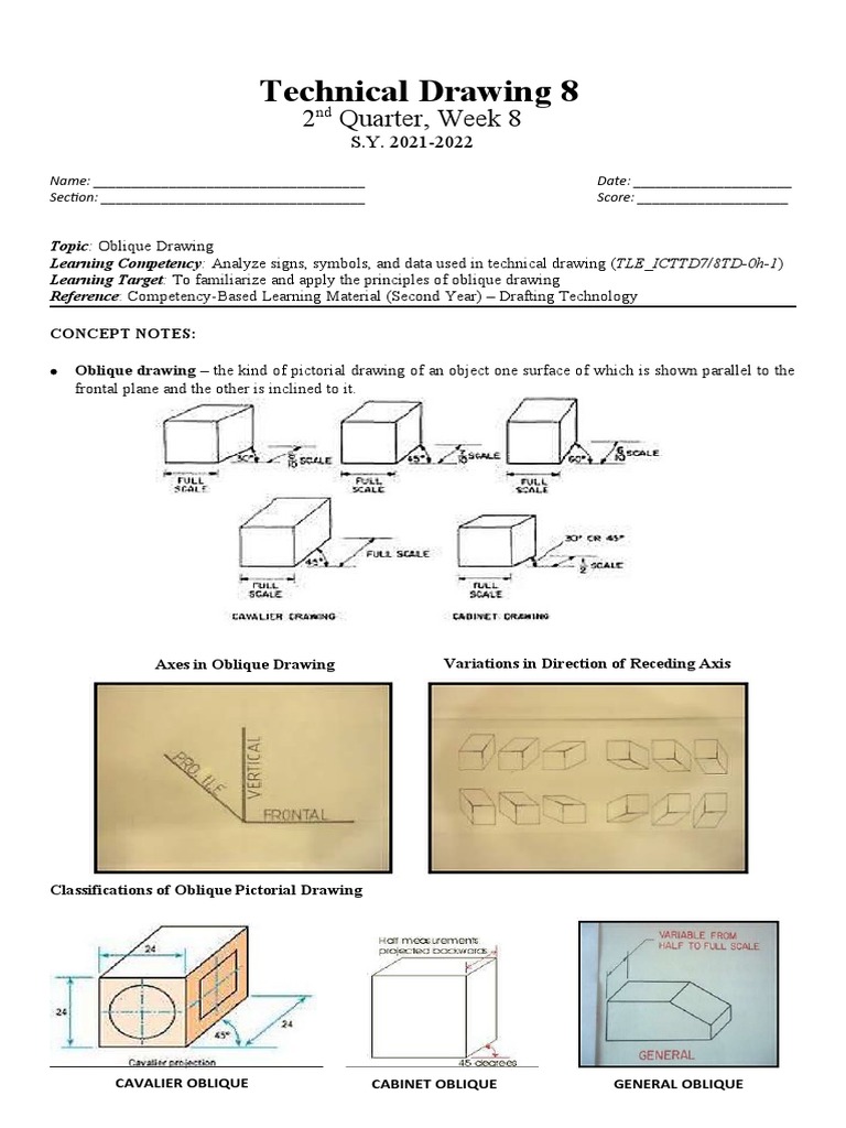 Technical Drawing 8 (Quarter 2 - Week 8) | PDF | Artistic Techniques
