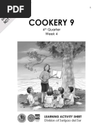 Cookery 9: 4 Quarter Week 4