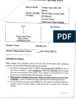 Ma/Ms Mba - Muhammad Safeer Khadim: Course Title: Civil Procedure Code-I